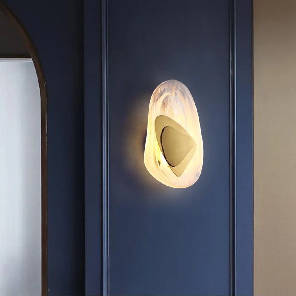 Kristallglas-Wandleuchte mit „Fluid Design“ | Elegantes Nordic-Up-Downlicht | E27-Sockel