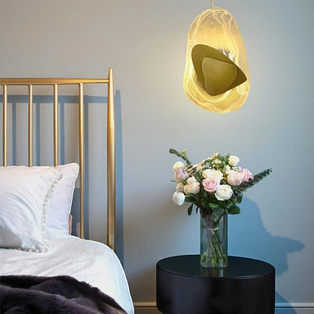 Kristallglas-Wandleuchte mit „Fluid Design“ | Elegantes Nordic-Up-Downlicht | E27-Sockel