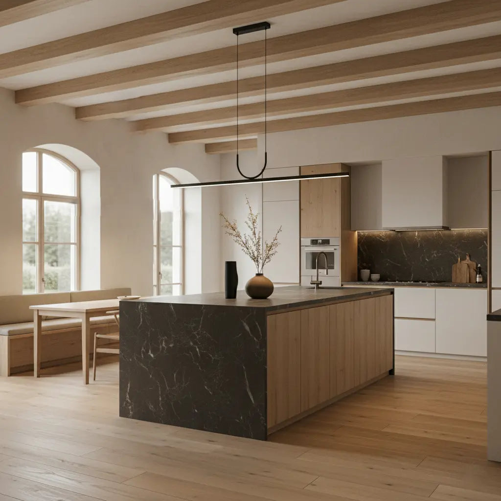 Design‑Pendelleuchte | Schwarz & Weiß | Höhenverstellbar | Esszimmer & Wohnzimmer