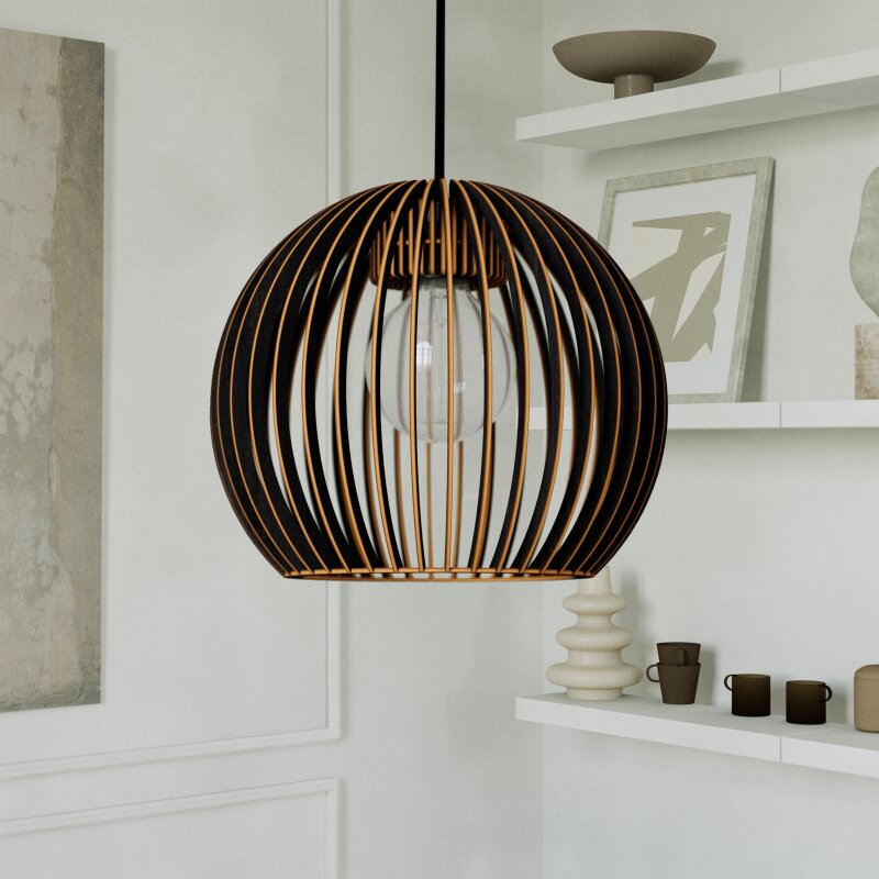 Pendelleuchte | Holzoptik | Warmweißes Licht | Wohnzimmer & Esszimmer