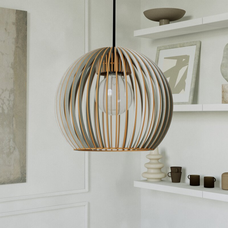 Pendelleuchte | Holzoptik | Warmweißes Licht | Wohnzimmer & Esszimmer