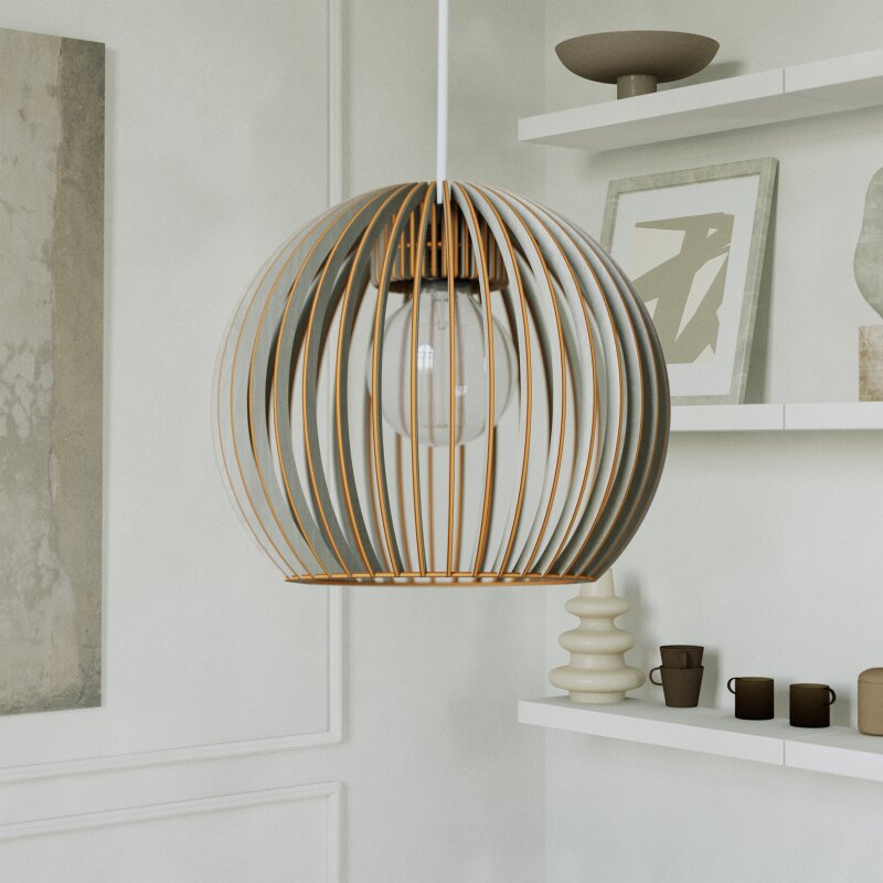 Pendelleuchte | Holzoptik | Warmweißes Licht | Wohnzimmer & Esszimmer