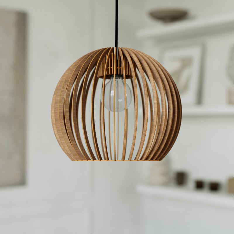 Pendelleuchte | Holzoptik | Warmweißes Licht | Wohnzimmer & Esszimmer