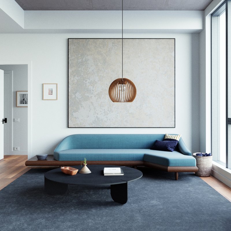 Pendelleuchte | Holzoptik | Warmweißes Licht | Wohnzimmer & Esszimmer