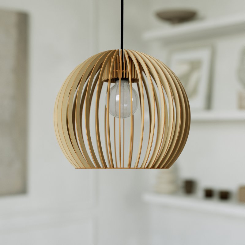 Pendelleuchte | Holzoptik | Warmweißes Licht | Wohnzimmer & Esszimmer