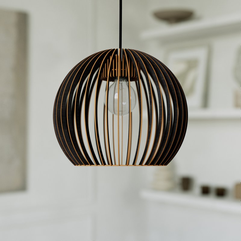 Pendelleuchte | Holzoptik | Warmweißes Licht | Wohnzimmer & Esszimmer