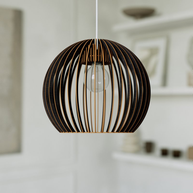 Pendelleuchte | Holzoptik | Warmweißes Licht | Wohnzimmer & Esszimmer