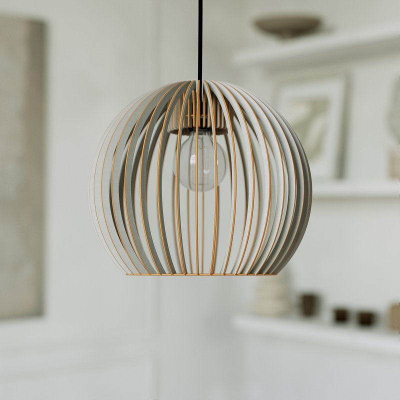 Pendelleuchte | Holzoptik | Warmweißes Licht | Wohnzimmer & Esszimmer