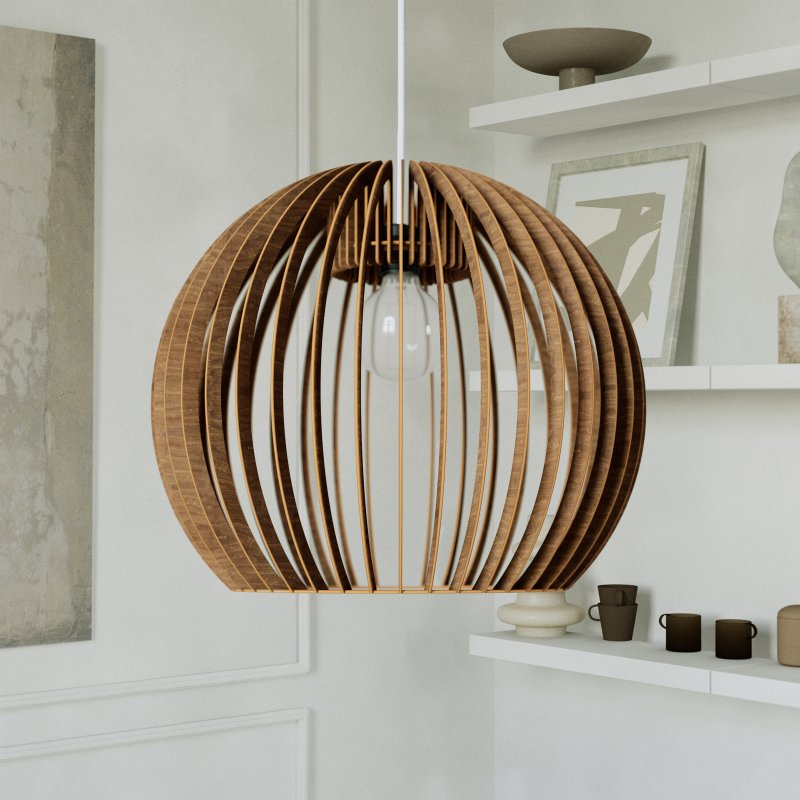 Pendelleuchte | Holzoptik | Warmweißes Licht | Wohnzimmer & Esszimmer