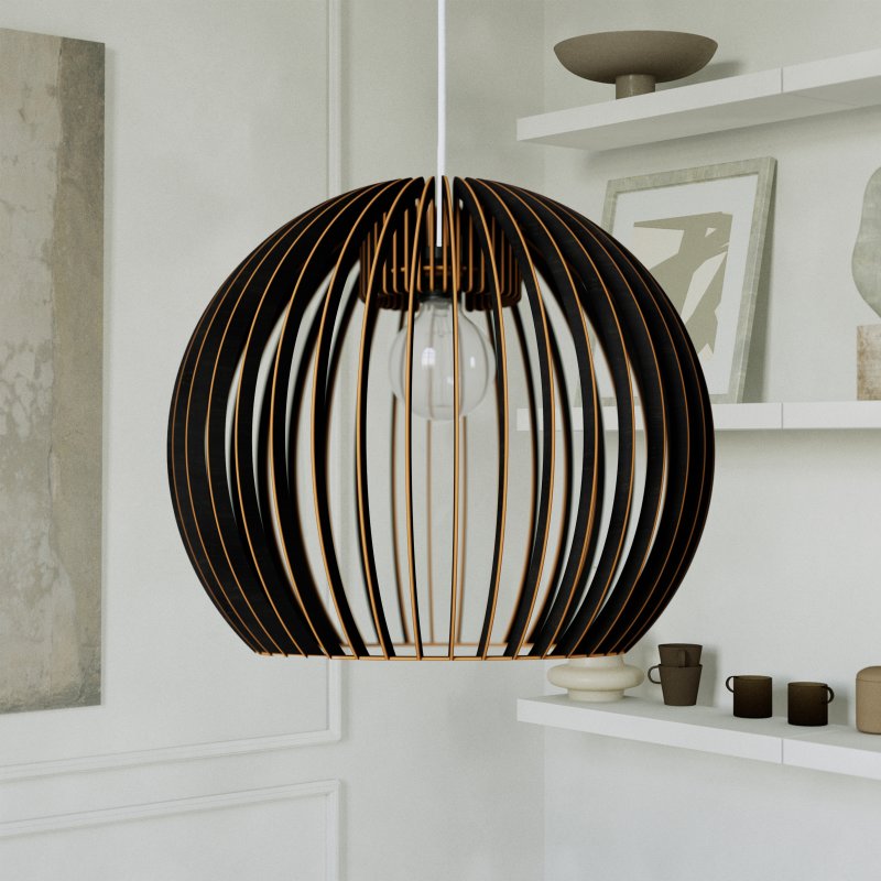 Pendelleuchte | Holzoptik | Warmweißes Licht | Wohnzimmer & Esszimmer