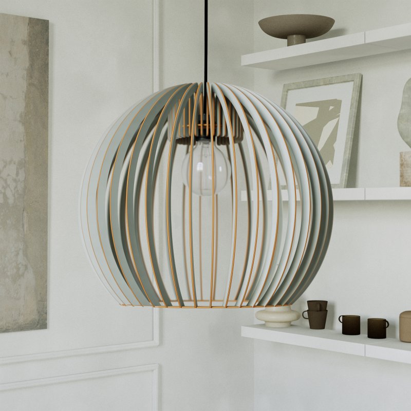 Pendelleuchte | Holzoptik | Warmweißes Licht | Wohnzimmer & Esszimmer