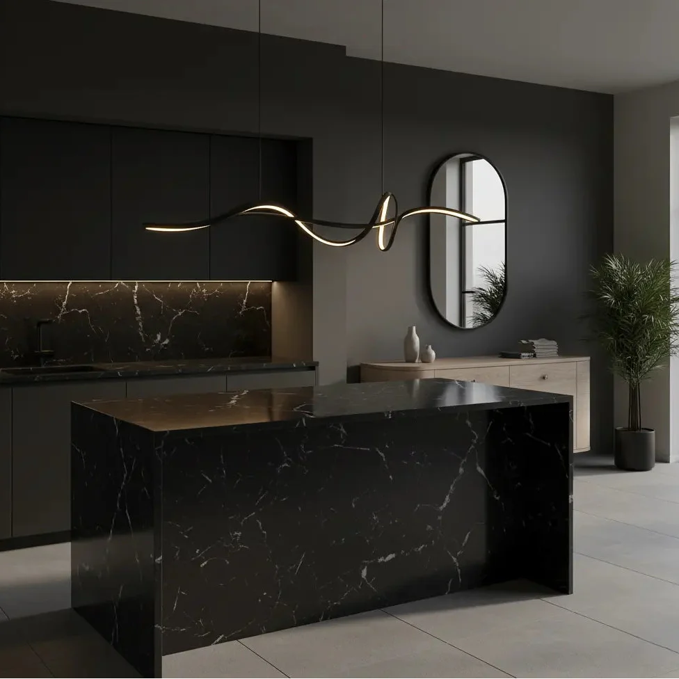 LED‑Pendelleuchte | Modernes Design mit Krul | Höhenverstellbar | Küche & Esszimmer