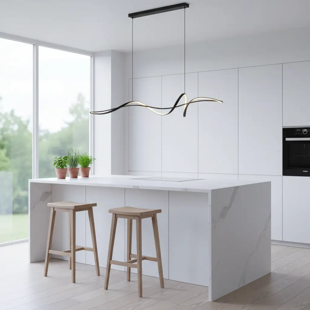 LED‑Pendelleuchte | Modernes Design mit Krul | Höhenverstellbar | Küche & Esszimmer