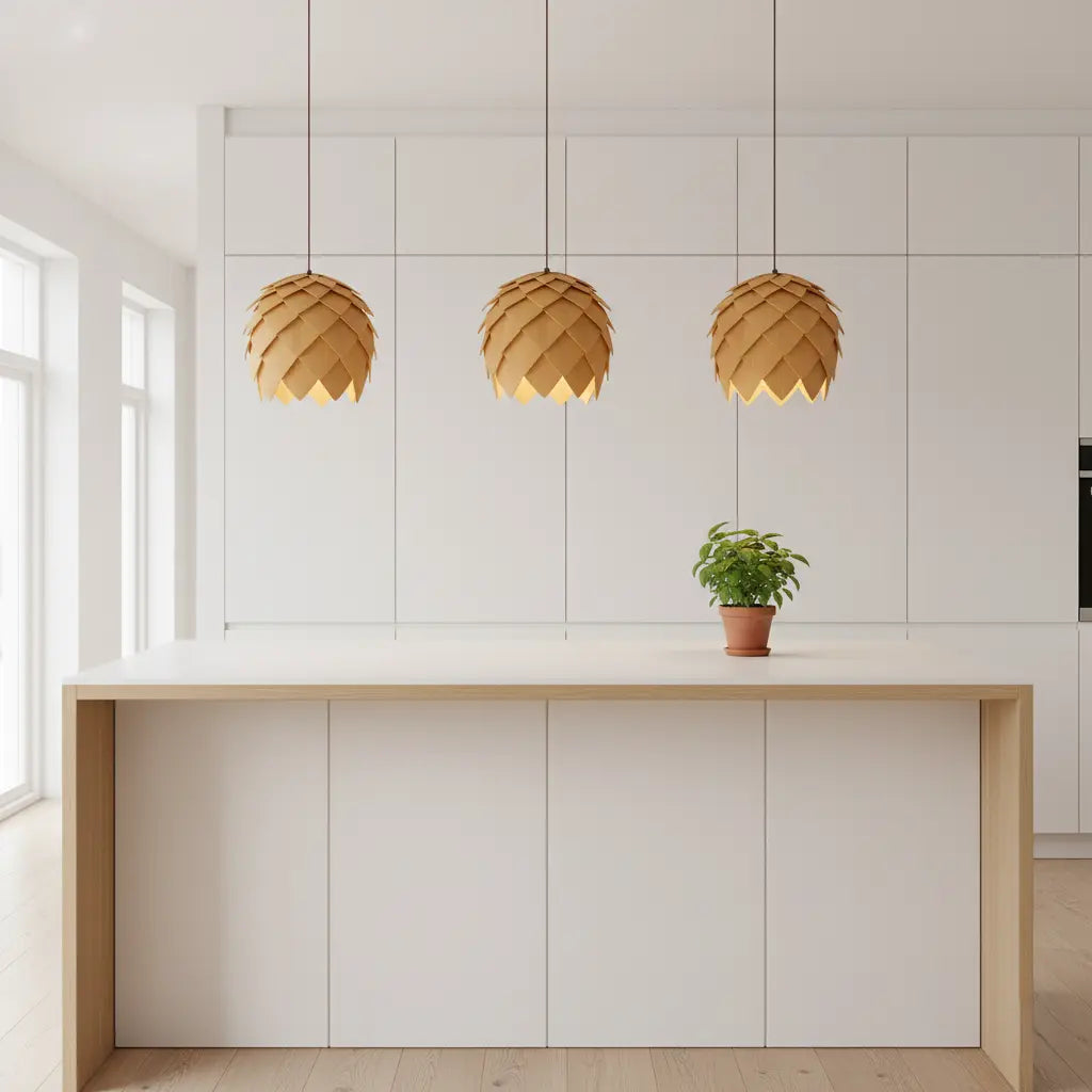 Pendelleuchte | Eichenholz | Natürliches Design | Wohnzimmer & Esszimmer