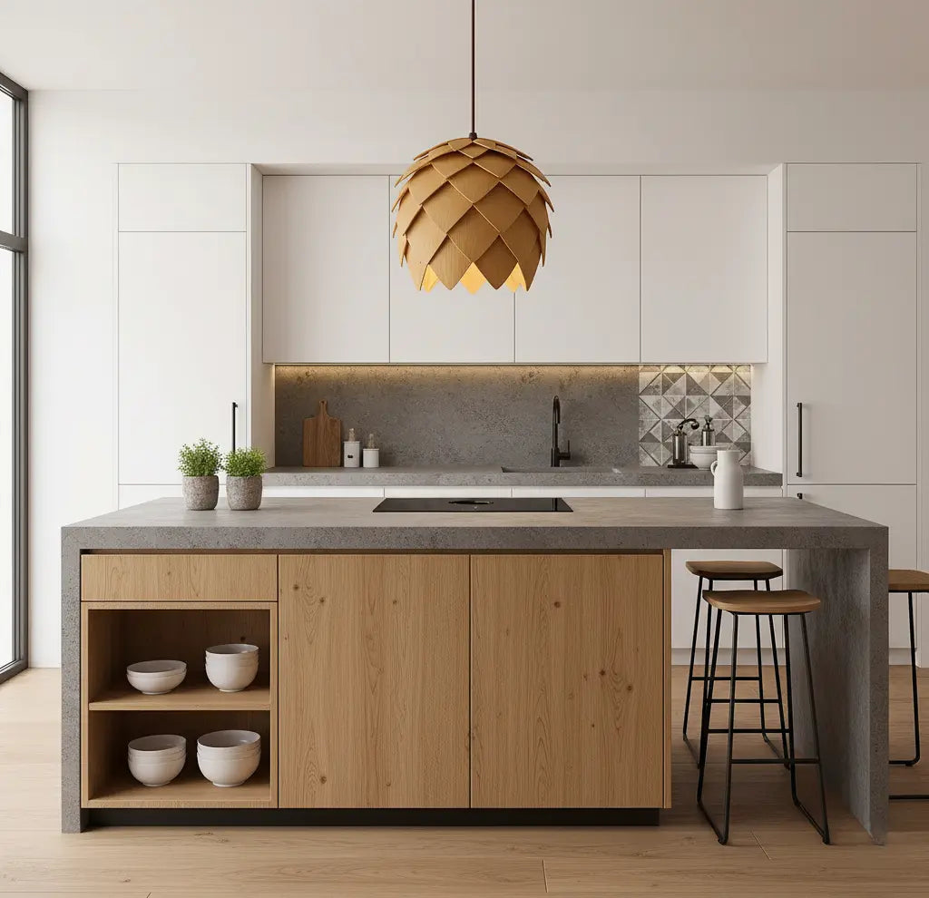 Pendelleuchte | Eichenholz | Natürliches Design | Wohnzimmer & Esszimmer