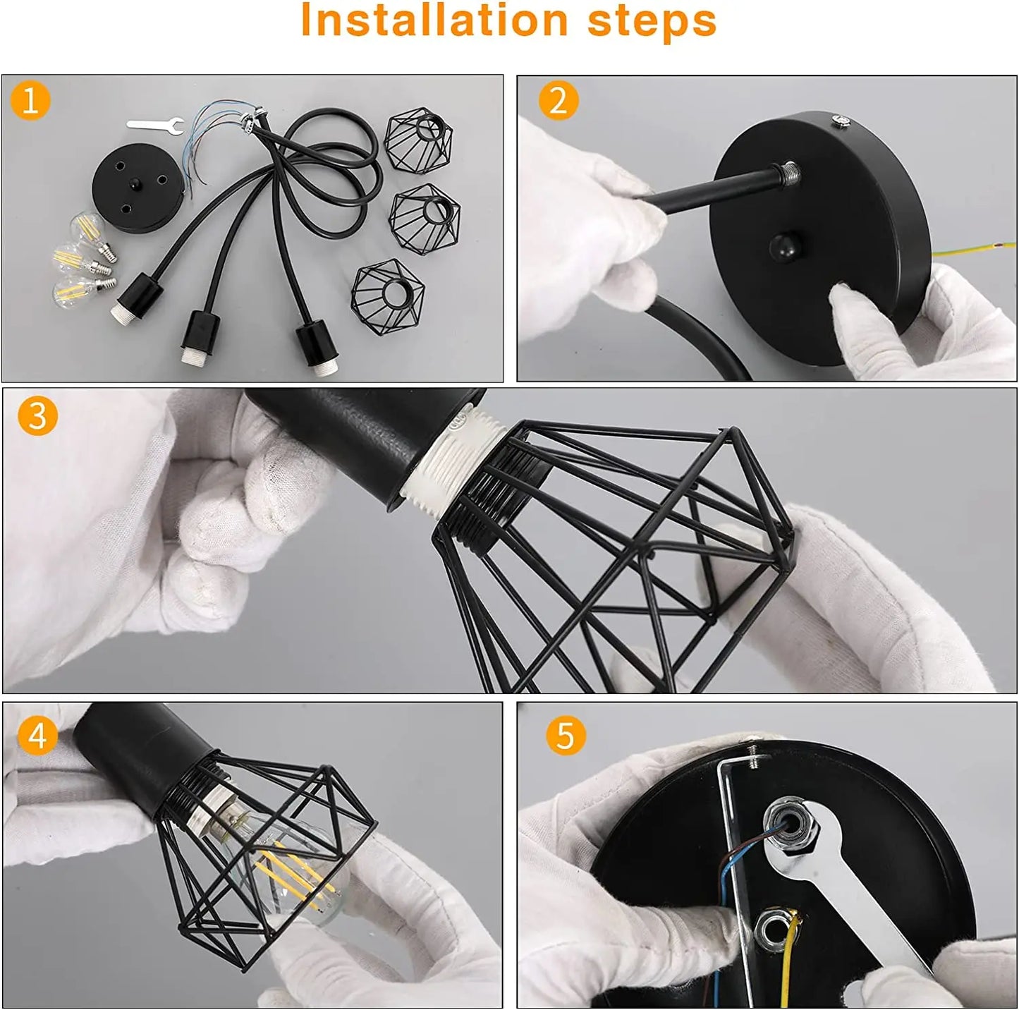 Industrial-Deckenleuchte | Spirales Design | E27 | Wohnzimmer & Esszimmer