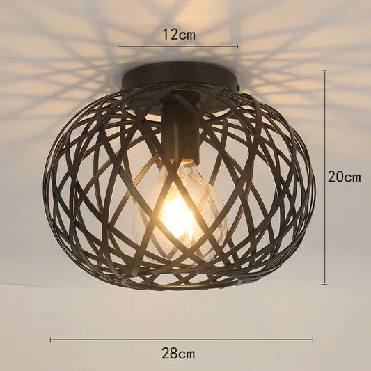 Industrial-Deckenleuchte | Kreuz-Design | Metall | Wohnzimmer & Esszimmer