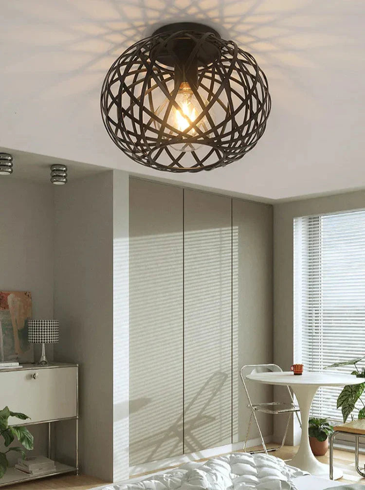 Industrial-Deckenleuchte | Kreuz-Design | Metall | Wohnzimmer & Esszimmer