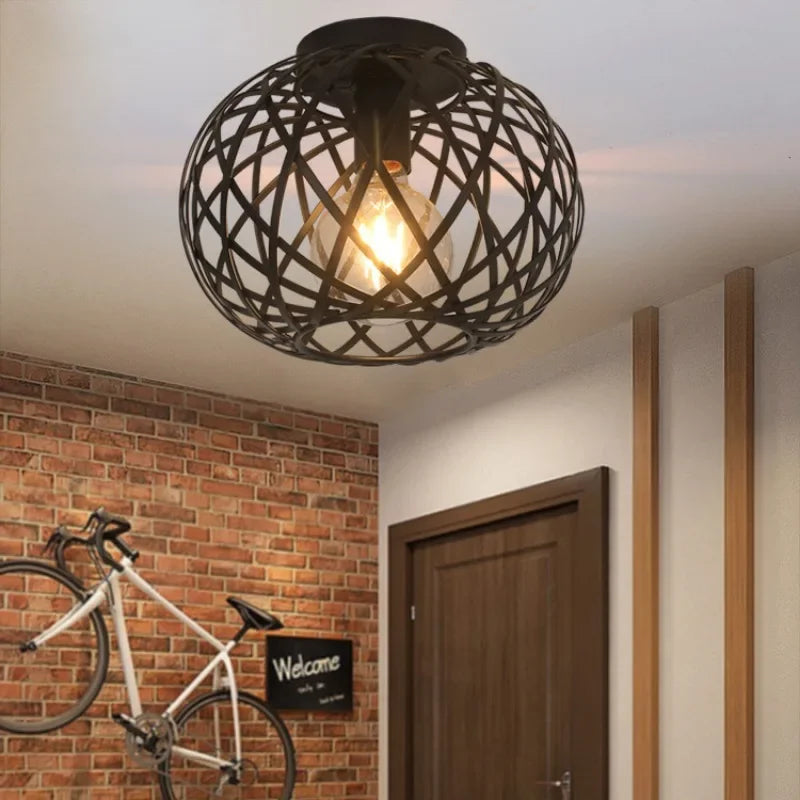 Industrial-Deckenleuchte | Kreuz-Design | Metall | Wohnzimmer & Esszimmer