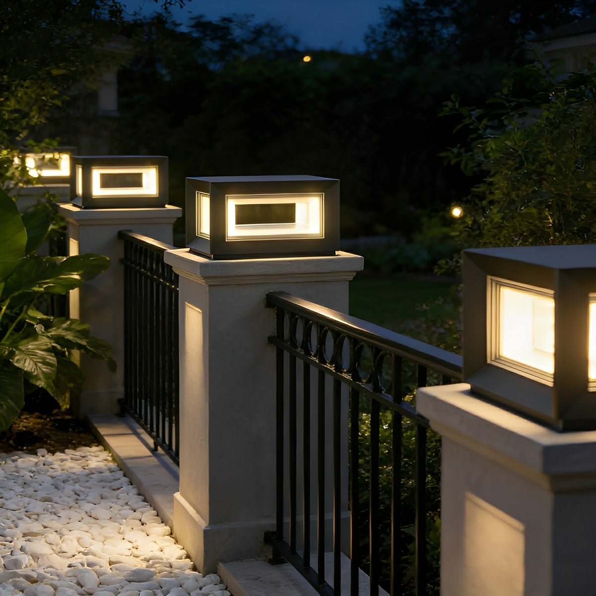 Solar-Pfostenleuchte Außen | LED 3000K | IP65 | Garten & Einfahrt