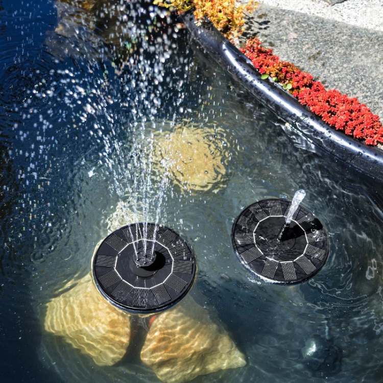 Solar-Springbrunnen Schwimmend | Gartenbrunnen Pumpe | Solar | Teich & Vogelbad