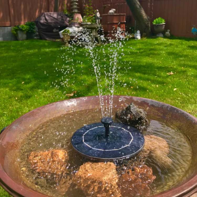Solar-Springbrunnen Schwimmend | Gartenbrunnen Pumpe | Solar | Teich & Vogelbad