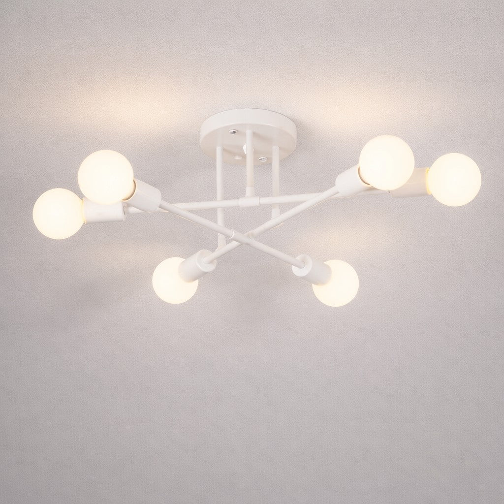 Sputnik Nordic LED-Deckenleuchte in Metall | Mid-Century Modern | 6- oder 8-flammig