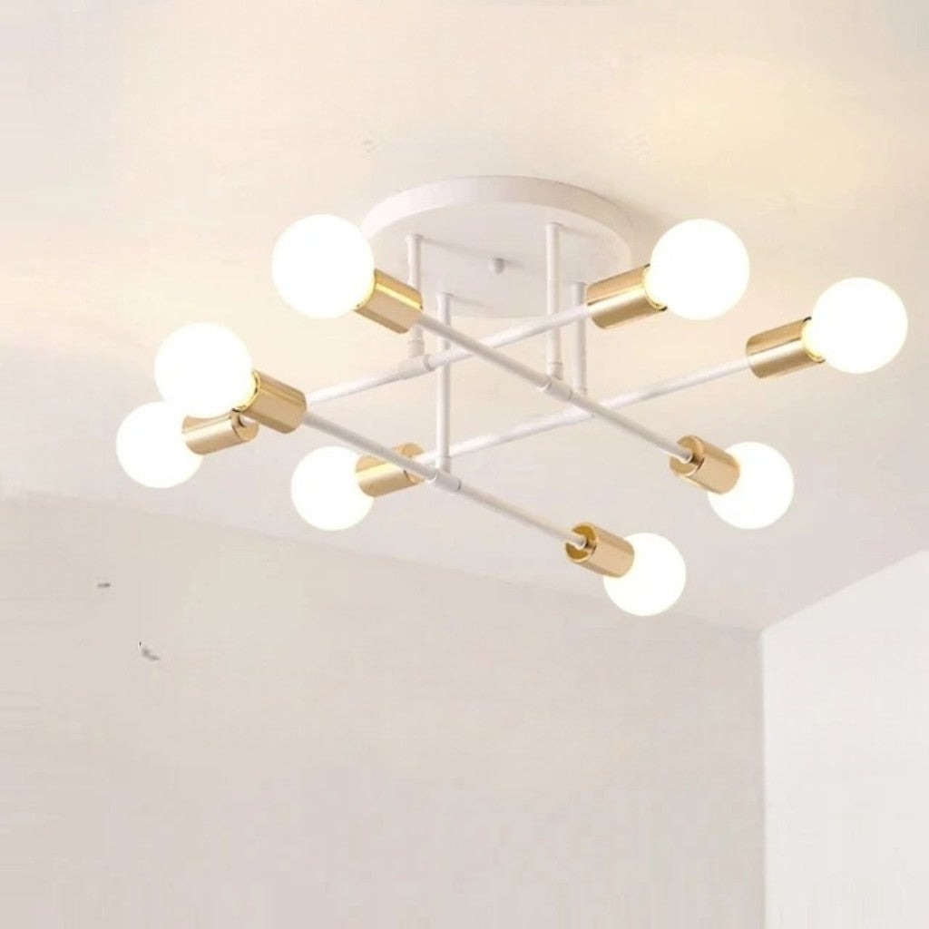 Sputnik Nordic LED-Deckenleuchte in Metall | Mid-Century Modern | 6- oder 8-flammig