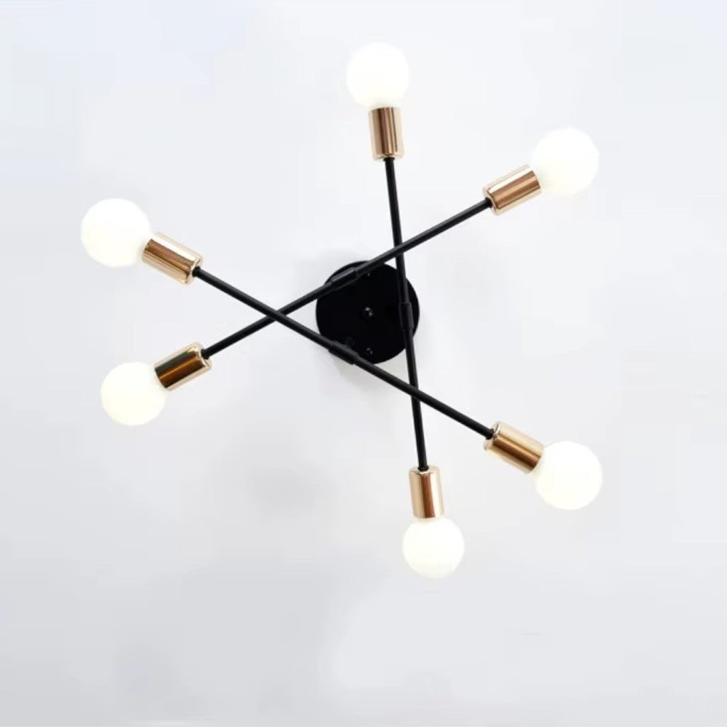 Sputnik Nordic LED-Deckenleuchte in Metall | Mid-Century Modern | 6- oder 8-flammig