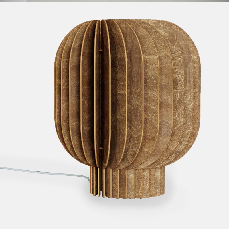 Tischleuchte | Holzlamellen | Warmweißes Licht | Wohnzimmer & Schlafzimmer