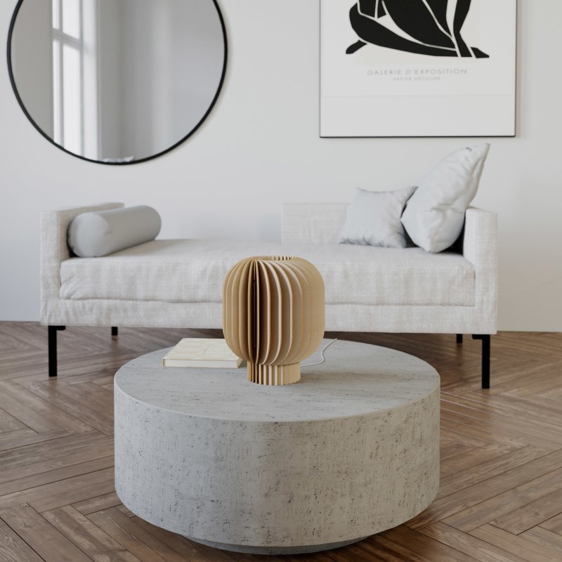 Tischleuchte | Holzlamellen | Warmweißes Licht | Wohnzimmer & Schlafzimmer