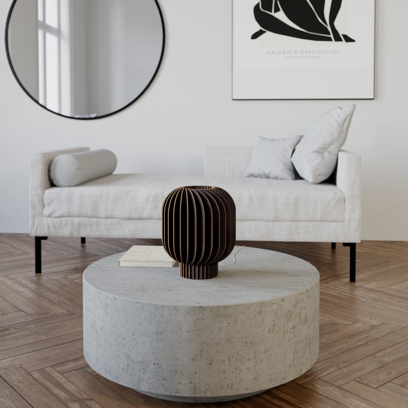 Tischleuchte | Holzlamellen | Warmweißes Licht | Wohnzimmer & Schlafzimmer