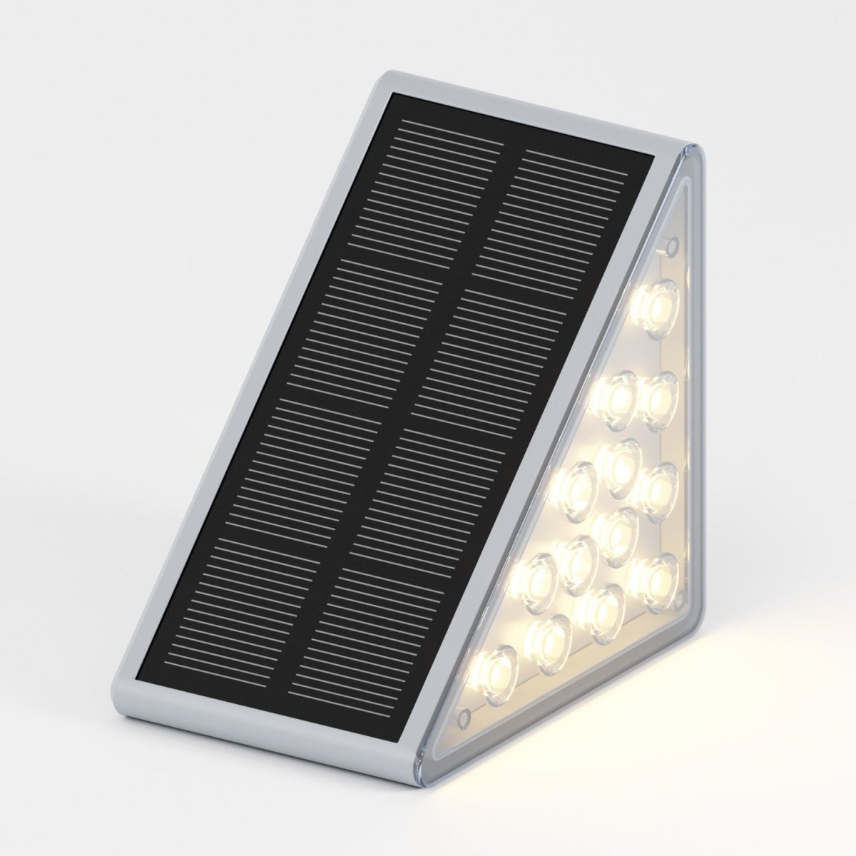 Solar-Stufenleuchte LED | Dreiecksdesign | IP65 Außenleuchte | Treppen & Wege