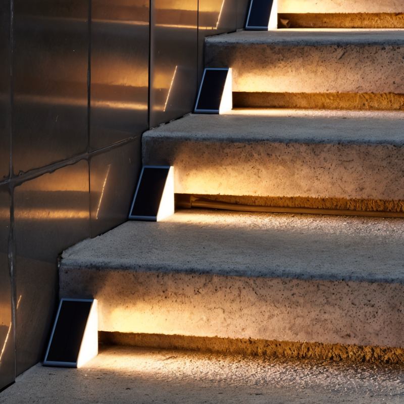 Solar-Stufenleuchte LED | Dreiecksdesign | IP65 Außenleuchte | Treppen & Wege