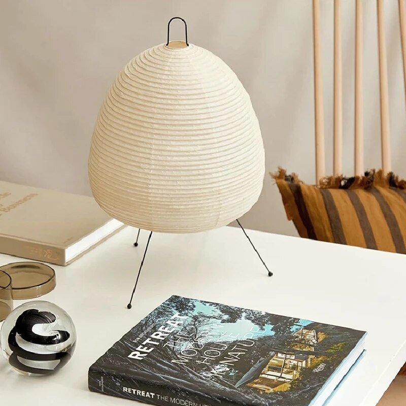 Tischlampe Papier Japandi | LED | Warmes Licht | Minimalistisch  Description: