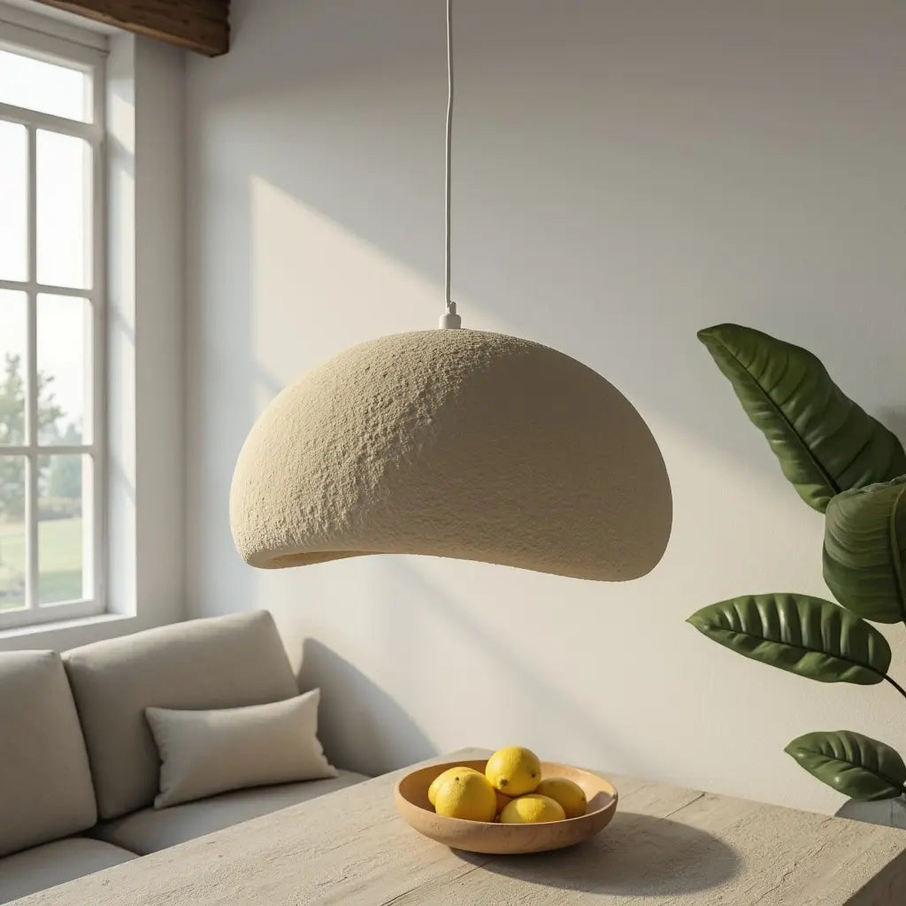 Pendelleuchte | Wabi Sabi & Japandi | Warmweißes Licht | Wohnzimmer & Esszimmer