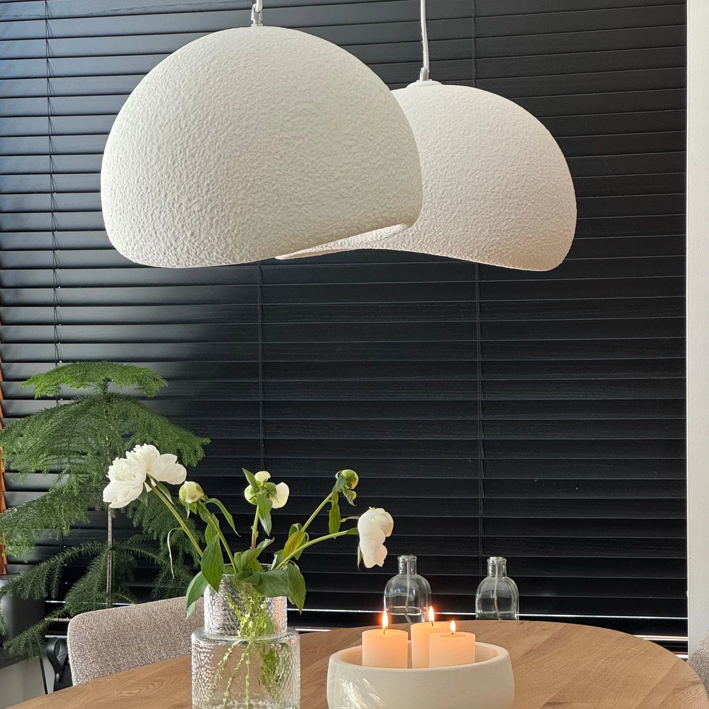 Pendelleuchte | Wabi Sabi & Japandi | Warmweißes Licht | Wohnzimmer & Esszimmer