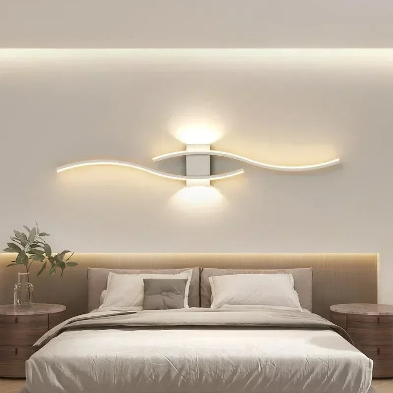 Moderne LED‑Wandleuchte | Doppelte Beleuchtung | Metall | Wohnzimmer & Esszimmer