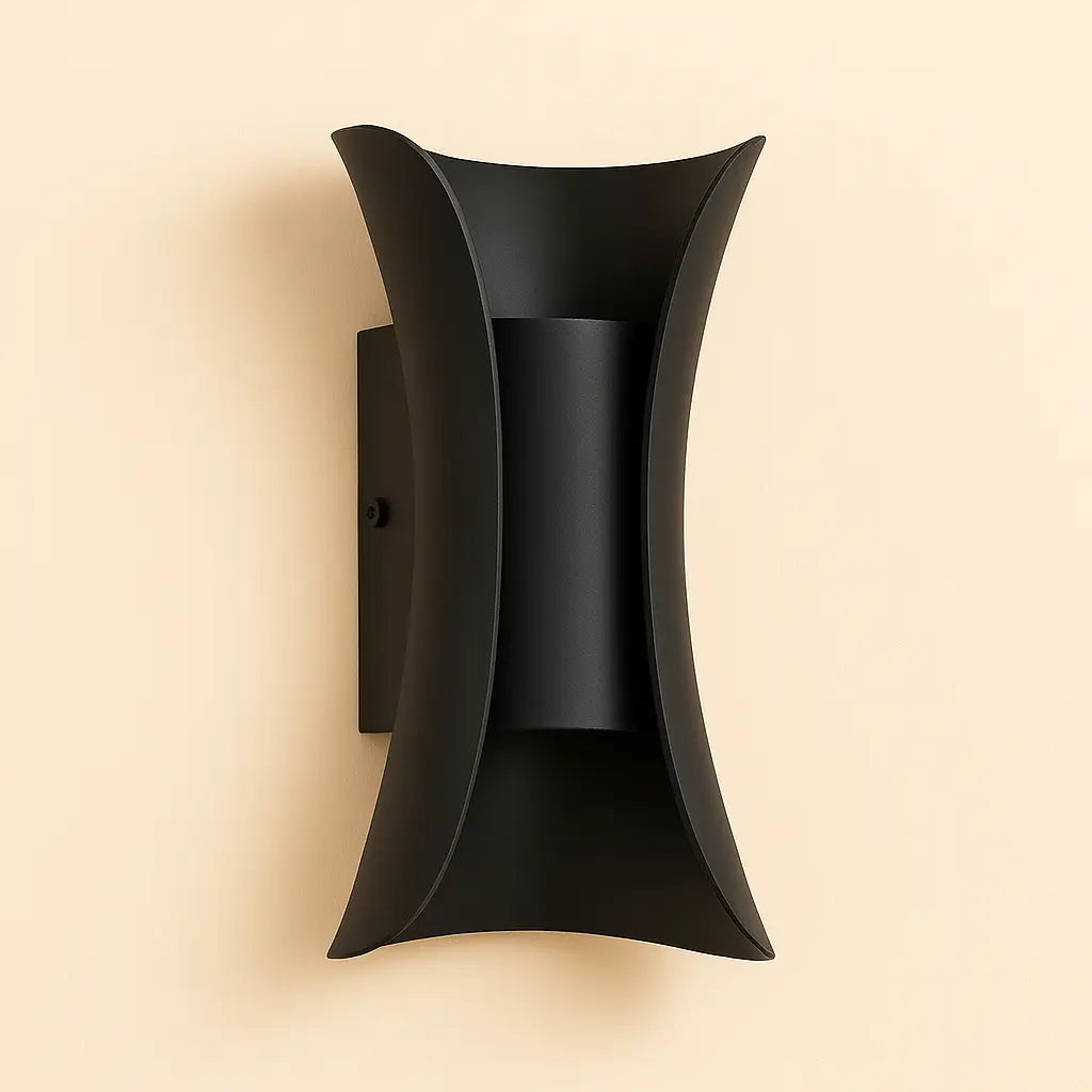Außen-Wandleuchte | Schwarz | Wetterfest | LED-Licht