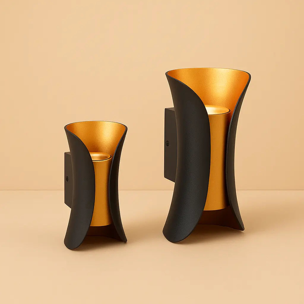 Außen-Wandleuchte | Schwarz | Wetterfest | LED-Licht