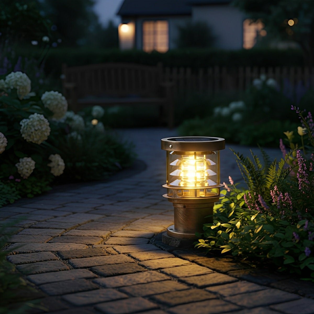 Solar-Pollerleuchte Außen | LED 3 Lichtfarben | IP65 | Garten & Wege