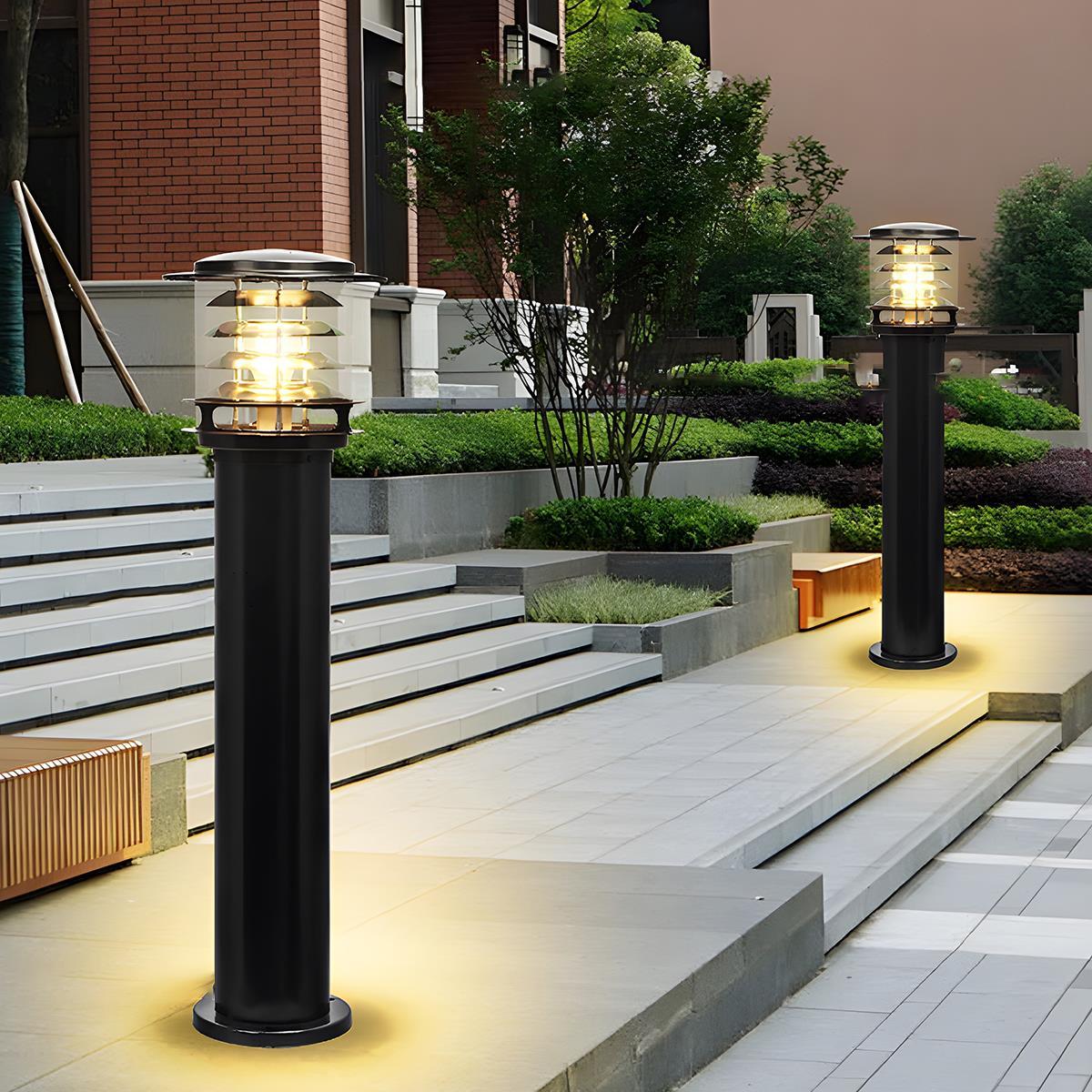 Solar-Pollerleuchte Außen | LED 3 Lichtfarben | IP65 | Garten & Wege