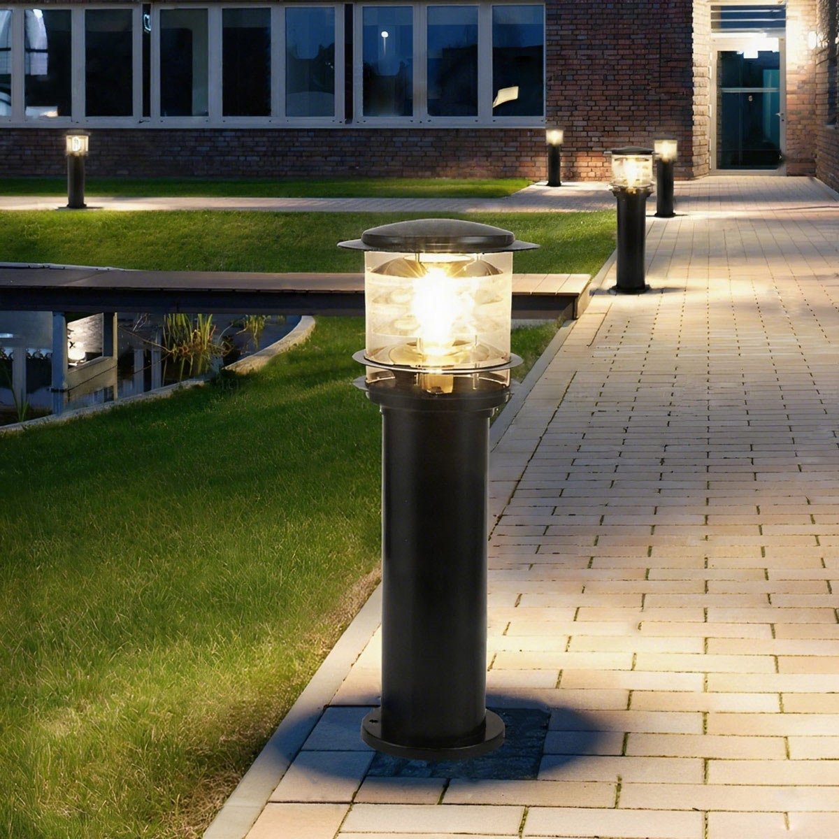 Solar-Pollerleuchte Außen | LED 3 Lichtfarben | IP65 | Garten & Wege