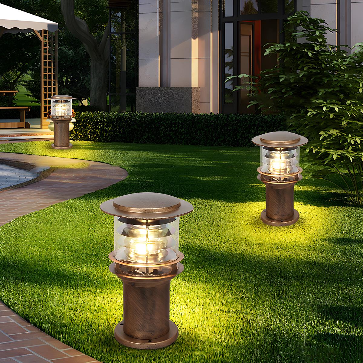 Solar-Pollerleuchte Außen | LED 3 Lichtfarben | IP65 | Garten & Wege
