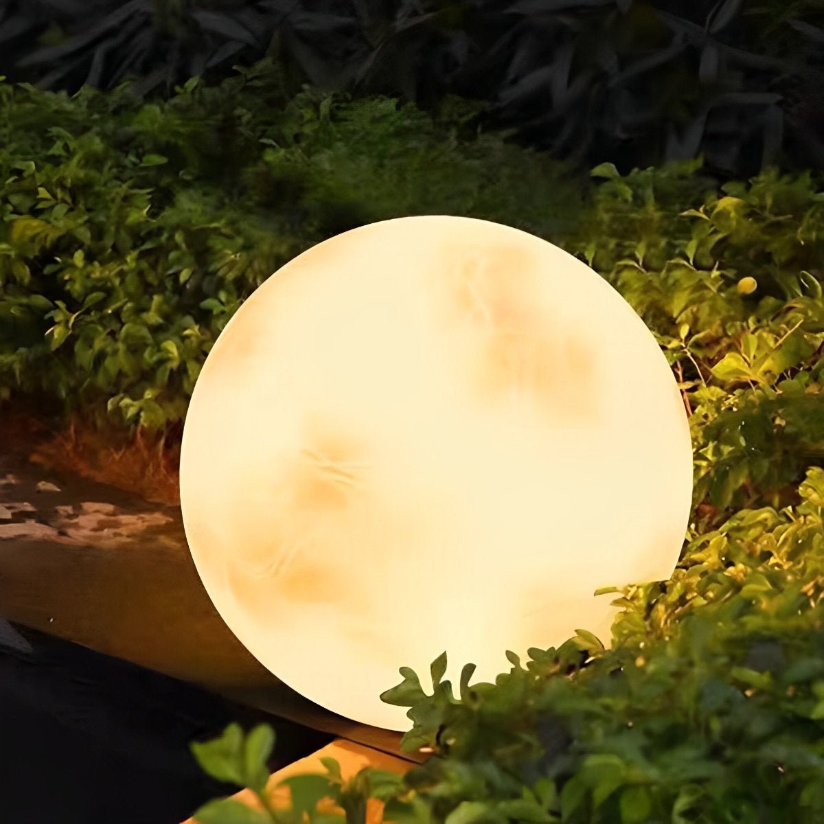 Solar-Gartenleuchte Mondkugel | LED 3000K | IP67 | Außen-Stehlampe