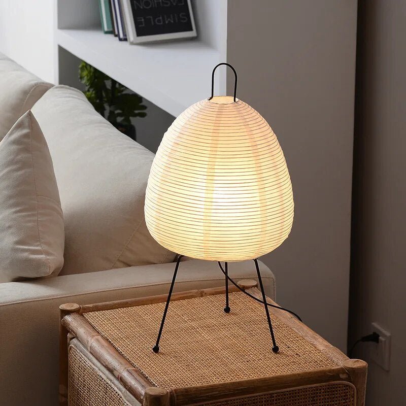 Tischlampe Papier Japandi | LED | Warmes Licht | Minimalistisch  Description: